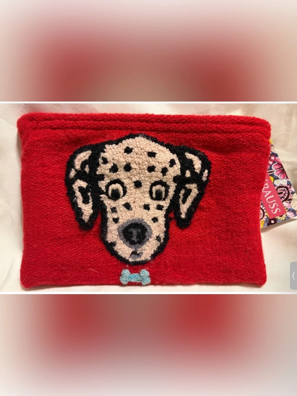 Red Dalmatian Appliqué Cosmetic Pouch - Animal Pouches from Jenny Krauss.